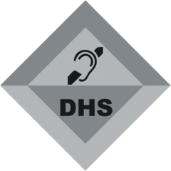 Logo der DHS mit Ohrsymbol